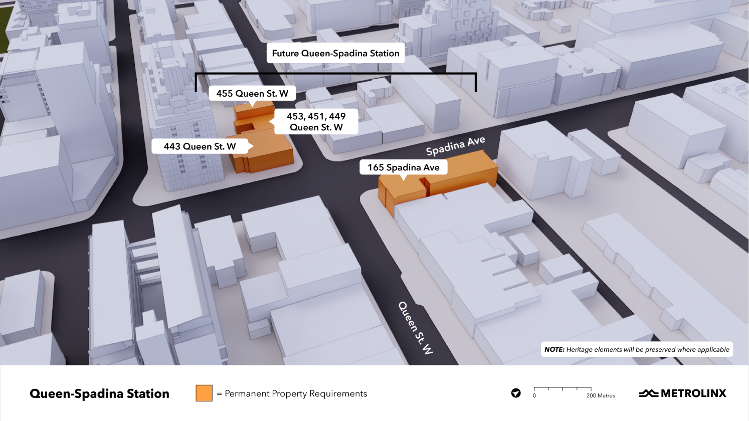 Toronto 3D map - Queen Spadina Impact