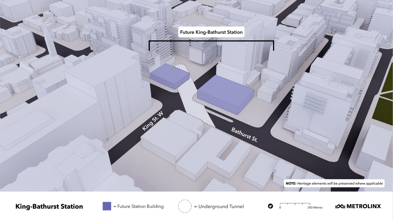 Toronto 3D map - King Bathurst Future Station
