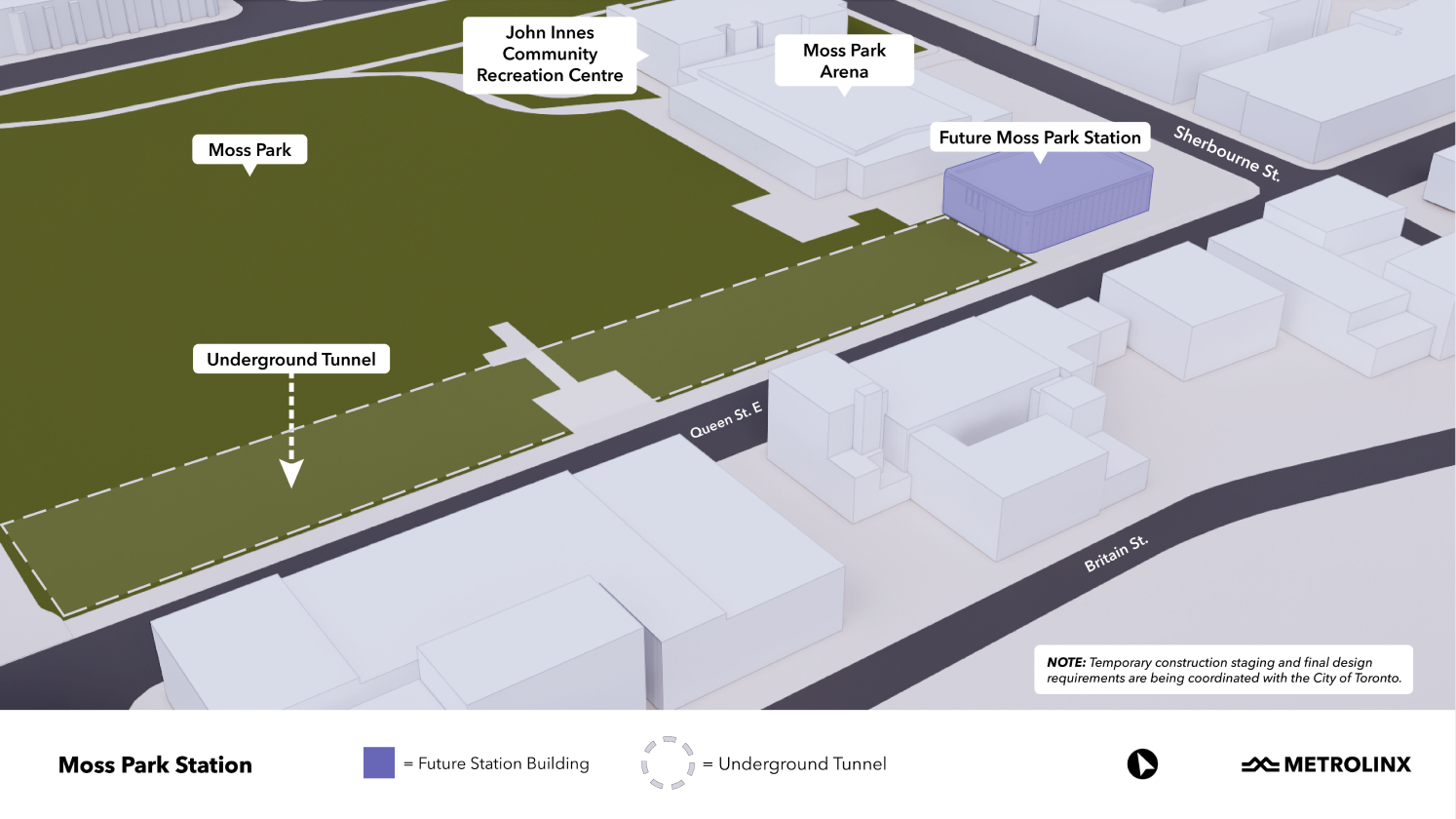 Toronto 3D map - Moss Park Future Station
