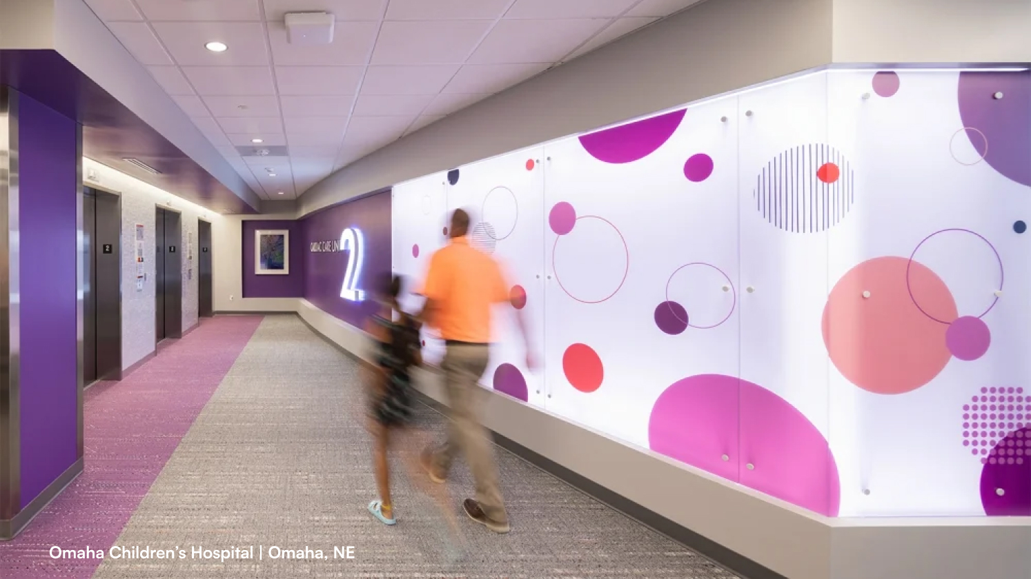 Childrens hospital of Omaha level two with purple theme
